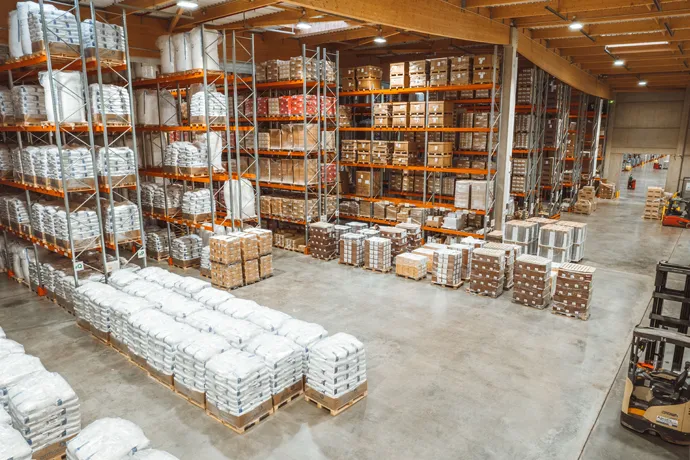 Stockage des palettes en rack